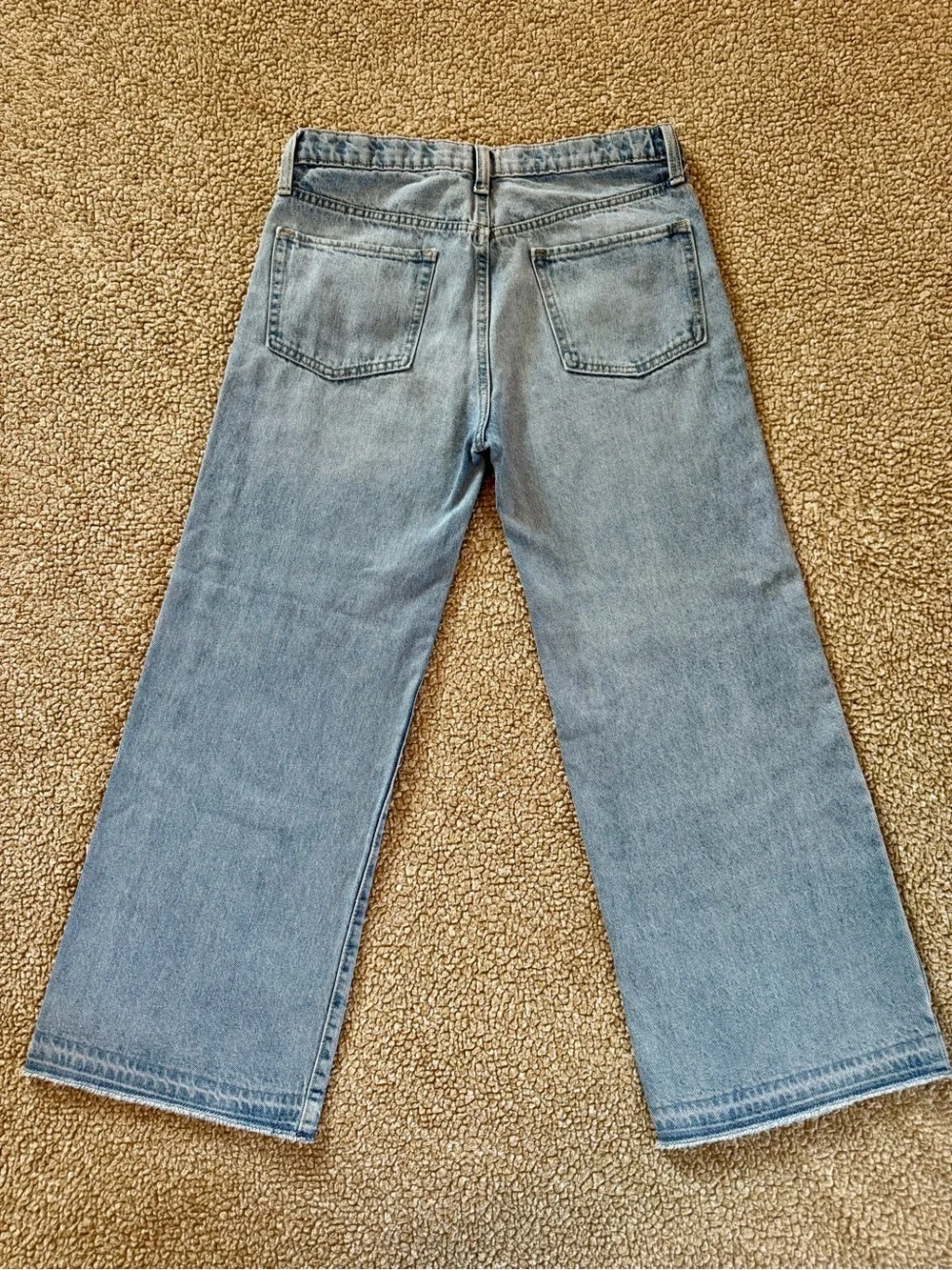 Old Navy Girls Size 14 Plus High Rise Baggy Wide Leg Distressed Jeans